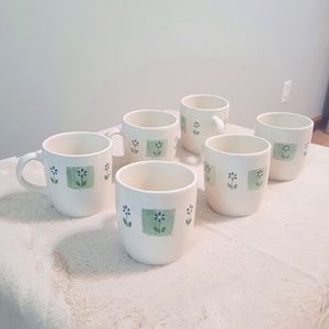 Pfaltzgraff Cloverhill Floral Mugs (set of 6)